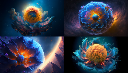 Abstract Flower Planets